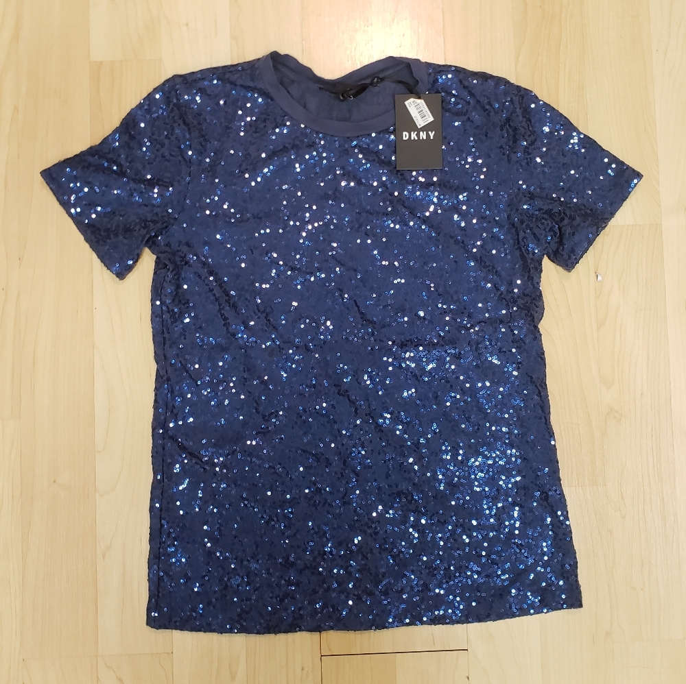 Blue Sequins Shirt
